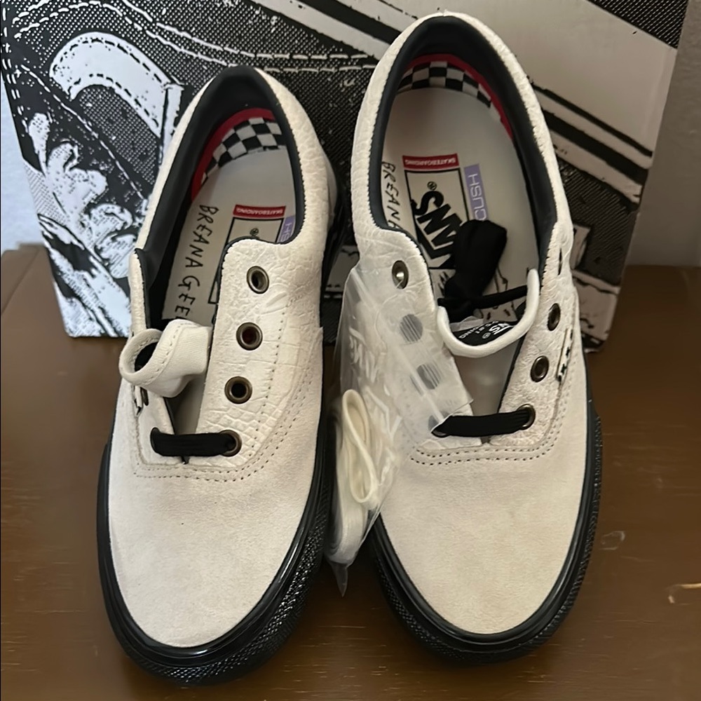 Vans White and Black Classic Sneakers